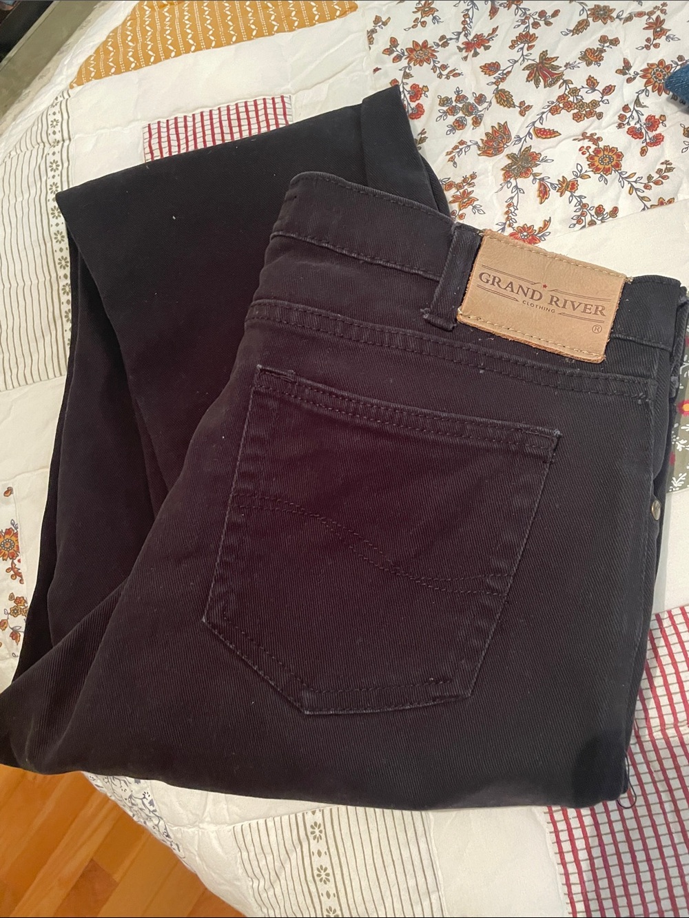 Grand River Brand Men's Black Straight-Leg Jeans size 35 x 30